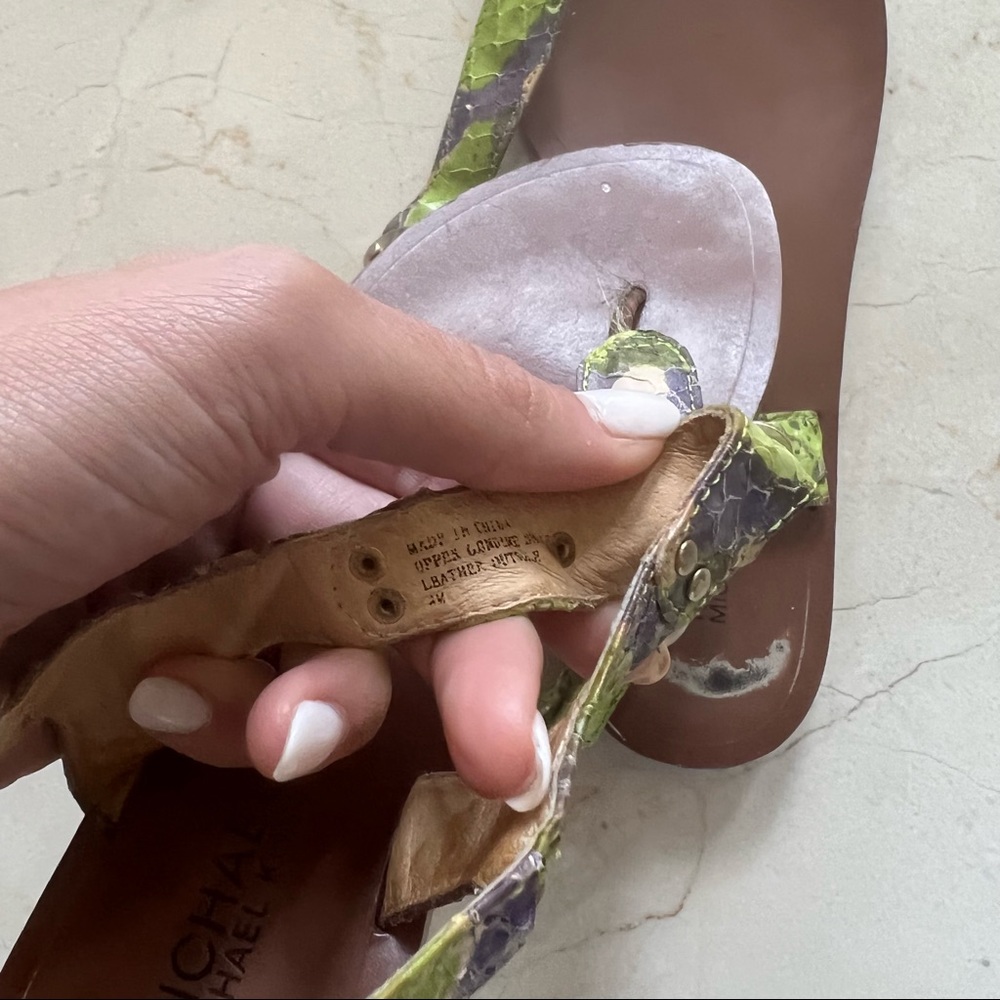 Michael Kors Snake/Python Sandals Well Loved Sz 8 - image 2
